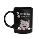 Ver imagem 1 de Caneca Dog - Meu Pitbull Cinza, Melhor Pessoa! - Preta