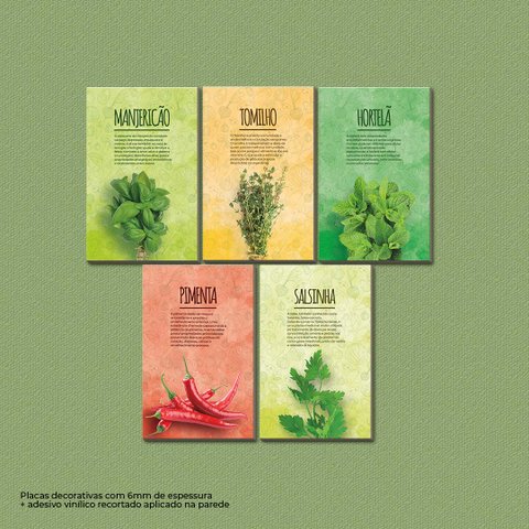 Temperos - Módulo Decorativo com 5 Peças