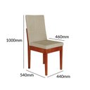 Ver imagem 4 de Conjunto Sala de Jantar Califórnia 6 Lugares Retangular Madeira Maciça Dakota Off White/Caramelo/Palha