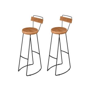 kit 2 Banquetas Altas Encosto Cozinha Bar Balcão Bistrô Aurora - ÉdeCasaMóveis                                                                 