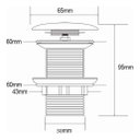 Ver mais imagens de Válvula Click Luxo Inox 304 Prata Cuba Banheiro 7/8