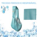 Ver imagem 3 de Bolsa Canguru Transporte Cachorro Gato Pet Animal Malha Respiravel Tira de Ombro Tecido Resistente C