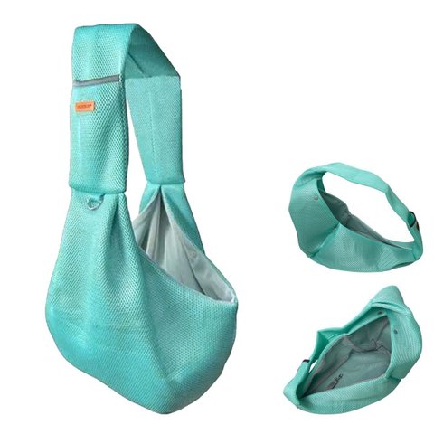 Bolsa Canguru Transporte Cachorro Gato Pet Animal Malha Respiravel Tira de Ombro Tecido Resistente C