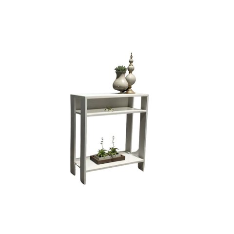 Aparador Mesinha, Mesa de Apoio, Mesa de Impressora Escritório, Mesa de Café. Cor: Branco