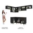 Ver imagem 7 de Armário De Cozinha Completa De Canto 402cm Preto 04 Preto