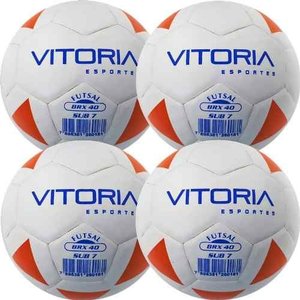 Kit 4 Bola Futsal Vitoria Brx Max 40 Sub 7 (3/6 Anos) Baby