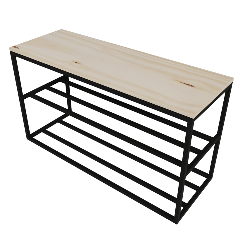 Banco Sapateira Estilo Industrial para Closets Hall 30x90cm - 4