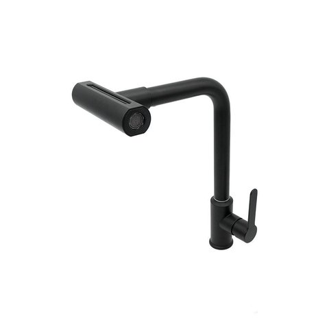 Torneira para Cozinha Mesa 4 Jatos Bica Giratória Gourmet Luxo Preto Fosco