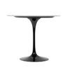 Mesa de Jantar Tulipa Saarinen Redonda 90 Cm Mármore Carrara Base Preta - 3