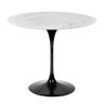 Mesa de Jantar Tulipa Saarinen Redonda 90 Cm Mármore Carrara Base Preta - 4