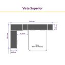 Ver imagem 4 de Guarda Roupa Modulado Casal Queen 1,58 M de Canto Paris Luciane M06:cinnamon
