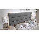 Ver imagem 1 de Cabeceira Box Shop Line Casal 1,40m Painel Em Suede Cinza