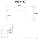 Ver imagem 4 de Escrivaninha Mesa Escritório 160cm Amêndoa Marrom