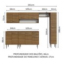 Ver imagem 4 de Armário de Cozinha Compacta 261 cm Rustic Emilly Madesa 09