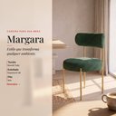 Ver imagem 2 de Cadeira Sala de Jantar Margara Kit 8 Base Aço Dourado Bouclê D03 - D'Rossi