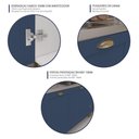 Ver imagem 2 de Balcão de Cozinha Americana com Tampo 70cm 2 Portas Multimóveis Cr20485 Branco/azul