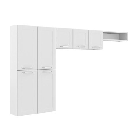 Cozinha Completa Compacta de Aço Branco Dona Maria Bertolini