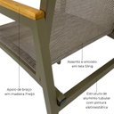 Ver imagem 6 de Conjunto de Mesa Redonda com 6 Cadeiras em Alumínio e Tela Sling Tampo Ripado Hause Bege