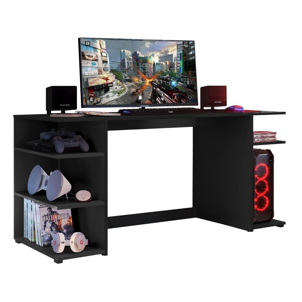 Mesa Gamer Multimóveis Guilda FG3564 Preta