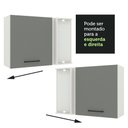 Ver imagem 6 de Armário Aéreo de Canto Madesa Agata 1 Porta Branco/Cinza Cor:Branco/Cinza