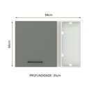 Ver imagem 2 de Armário Aéreo de Canto Madesa Agata 1 Porta Branco/Cinza Cor:Branco/Cinza