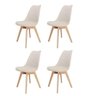 Kit 4 Cadeiras Leda Saarinen Design Nude - 1