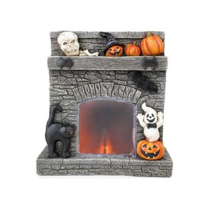 Enfeite Lareira Decorativa C/led Aboboras C/1 Un Halloween