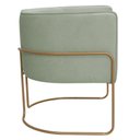 Ver imagem 3 de Poltrona Decorativa Betina Base Aço Ouro Fosco Bouclé Verde Claro - Nexta Casa