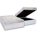 Ver imagem 1 de Cama Box Baú Casal: Colchão Espuma D33 Luckspuma Supreme Floral Pró Saúde Duplo + Base CRC Courano W