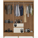 Ver imagem 2 de Guarda Roupa Casal 6 Portas 2 Gavetas 149 cm Fast Amendola/Off White