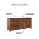 Ver imagem 4 de Balcão Buffet 1553ne Nature Madeira Maciça 4 Gavetas e 2 Portas Rústico Escuro Finestra
