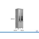 Ver imagem 2 de Cristaleira Cozinha Elena Reflecta 70cm Platina MGM
