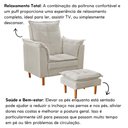 Ver imagem 2 de Poltrona Decorativa Sala de Estar Quarto Leitura Azera Suede Cor:bege