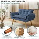 Ver imagem 2 de Namoradeira Decorativa Confortável Para Sala Recepção Consultório Manicure Alice Suede