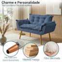 Ver imagem 2 de Namoradeira Decorativa Confortável para Sala Recepção Consultório  Manicure Alice Suede