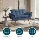 Ver imagem 4 de Namoradeira Decorativa Confortável Para Sala Recepção Consultório Manicure Alice Suede