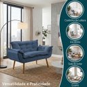 Ver imagem 3 de Namoradeira Decorativa Confortável para Sala Recepção Consultório  Manicure Alice Suede