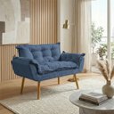 Ver imagem 1 de Namoradeira Decorativa Confortável para Sala Recepção Consultório  Manicure Alice Suede