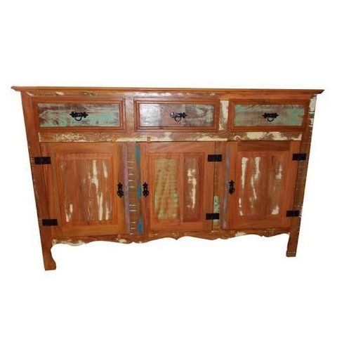 Balcão Arcais Armário Buffet de Demolição com Patina:Marron/180X100X45