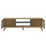 Conjunto para Sala com Rack e Buffet Charlotte Carvalho/menta Artely Carvalho/menta - 3