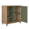 Conjunto para Sala com Rack e Buffet Charlotte Carvalho/menta Artely Carvalho/menta - 7