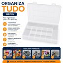 Ver mais imagens de Caixa Organizadora 11 Divisórias Plástico Transparente com Travas para Multiuso