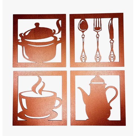 Kit Decoração Cozinha:cobre