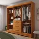 Ver imagem 5 de Guarda-Roupa 6 Portas 200,5x180cm Amanda Yescasa Marrom/Nature
