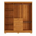 Ver imagem 6 de Guarda-Roupa 6 Portas 200,5x180cm Amanda Yescasa Marrom/Nature
