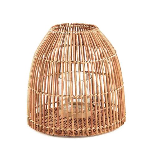 Lanterna Decorativa em Rattan 30x26 cm - D’Rossi