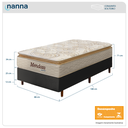 Ver imagem 2 de Cama Box Preta + Colchão Solteiro Mendoza Molas Ensacadas Pillow Top 88x188x71cm - Extra Macio