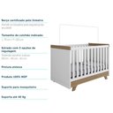 Ver imagem 4 de Berço Mini Cama Padrão Americano 100% Mdf 2 em 1 Retrô Móveis Peroba Branco Brilho/carvalho