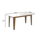 Ver imagem 3 de Conjunto Sala de Jantar Retangular Mesa Liz 160cm e 06 Cadeiras Josi Carvalho com Off White