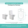 Assento Sanitário Tampa de Vaso Branco Mdf Laqueado Compacta para Bacia Sensea - 3